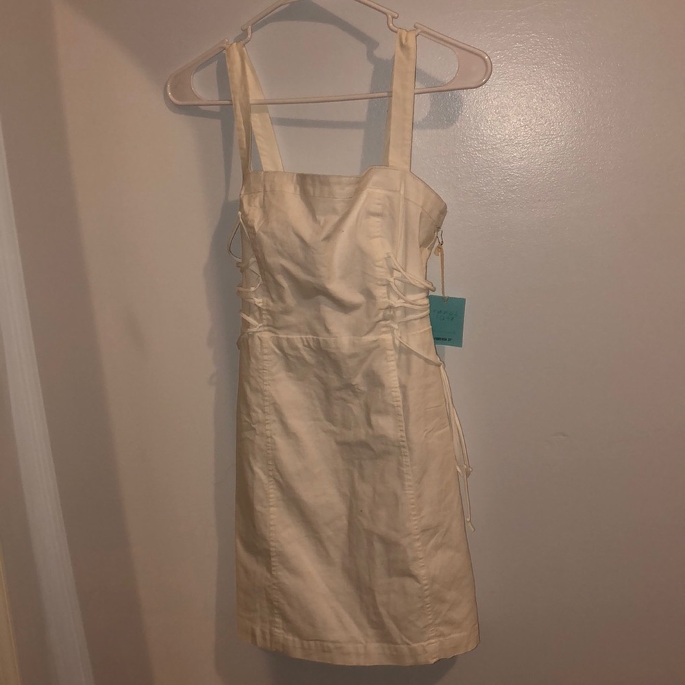 White woven dress